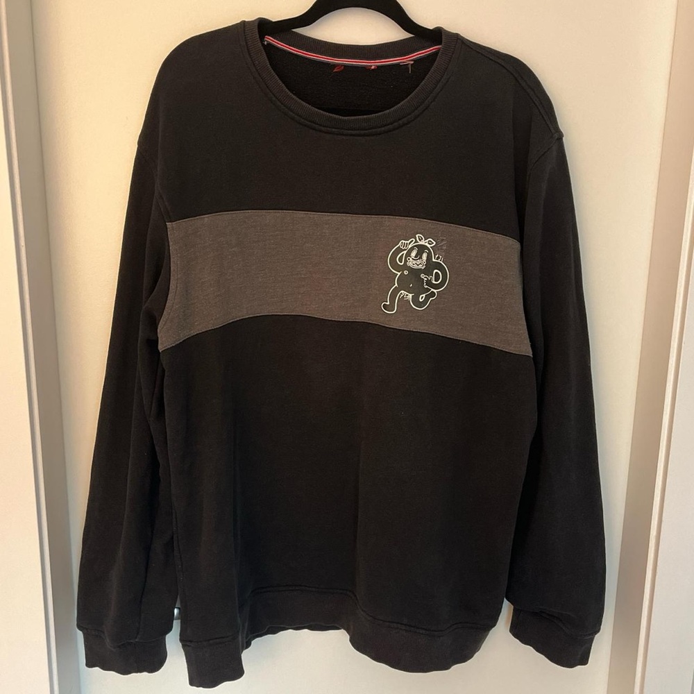 Grey and Black Oversized Sweater